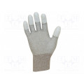109-0039P; Protective gloves; ESD; L; Mat: 20% copper,80% nylon; <100kΩ; ANTISTAT