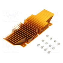 ATS-1151-C1-R0; Heatsink: extruded; grilled; BGA; golden; L: 61mm; W: 118mm; H: 20mm; Advanced Thermal Solutions