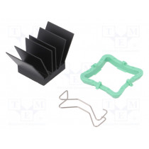 ATS-51190R-C1-R0; Heatsink: extruded; grilled; BGA; black; L: 19mm; W: 19mm; H: 19.5mm; Advanced Thermal Solutions