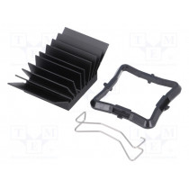 ATS-51250K-C1-R0; Heatsink: extruded; grilled; BGA; black; L: 25mm; W: 25mm; H: 14.5mm; Advanced Thermal Solutions