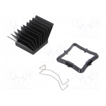ATS-51250R-C1-R0; Heatsink: extruded; grilled; BGA; black; L: 25mm; W: 25mm; H: 19.5mm; Advanced Thermal Solutions