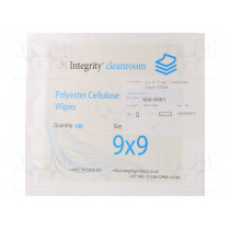 600-0501; Wipe: cloth; 45% polyester 55% cellulose; 100pcs; 228.6x228.6mm; ANTISTAT 600-0501; Wipe: cloth; 45% polyester 55% cellulose; 100pcs; 228.6x228.6mm; ANTISTAT