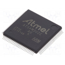 ATSAM3U2CA-AU; ARM microcontroller; SRAM: 36kB; Flash: 128kB; LQFP100; 1.8÷3.3VDC; MICROCHIP (ATMEL)