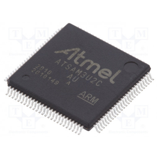 ATSAM3U2CA-AU; ARM microcontroller; SRAM: 36kB; Flash: 128kB; LQFP100; 1.8÷3.3VDC; MICROCHIP (ATMEL)