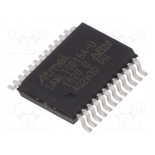 ATSAML10D16A-YU; ARM microcontroller; SRAM: 16384B; Flash: 64kB; SO24; 1.62÷3.6VDC; MICROCHIP TECHNOLOGY