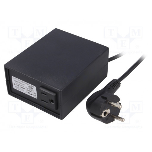 ATST100-230V/115V-002; Autotransformer; 230VAC; Power: 100VA; Usec.1: 115V; INDEL