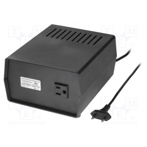 ATST600-230V/115V-001; Autotransformer; 230VAC; Power: 600VA; Usec.1: 115V; INDEL ATST600-230V/115V-001; Autotransformer; 230VAC; Power: 600VA; Usec.1: 115V; INDEL