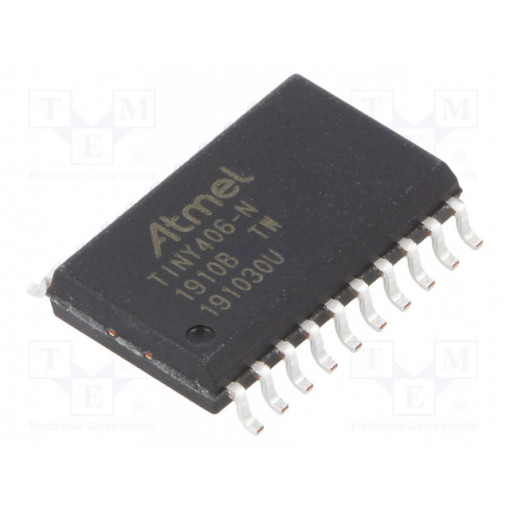 ATTINY406-SN; AVR microcontroller; EEPROM: 128B; SRAM: 256B; Flash: 4kB; SO20-W; MICROCHIP TECHNOLOGY