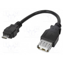 AU0030; Adapter; USB 2.0; USB A socket,USB B micro plug; 80mm; LOGILINK