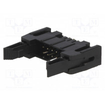 DS1011-10SBSIB7; Socket; IDC; male; PIN: 10; straight; with ejector; THT; gold-plated; CONNFLY