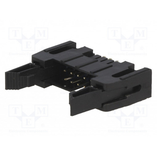 DS1011-10SBSIB7; Socket; IDC; male; PIN: 10; straight; with ejector; THT; gold-plated; CONNFLY