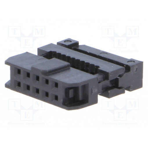 DS1017-10MA8B; Plug; IDC; female; PIN: 10; for ribbon cable; 1mm; Contacts ph: 2mm; CONNFLY