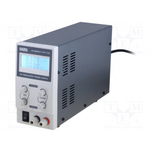 AX-3005DLS; Power supply: laboratory; Channels: 1; 0÷30VDC; 0÷5A; Plug: EU; AXIOMET AX-3005DLS; Power supply: laboratory; Channels: 1; 0÷30VDC; 0÷5A; Plug: EU; AXIOMET