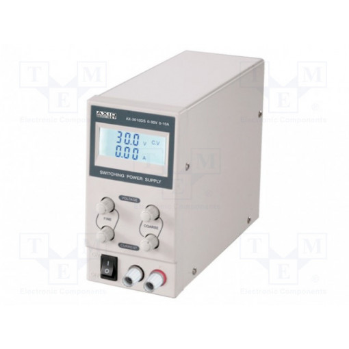 AX-3010DS; Power supply: laboratory; Channels: 1; 0÷30VDC; 0÷10A; Plug: EU; AXIOMET AX-3010DS; Power supply: laboratory; Channels: 1; 0÷30VDC; 0÷10A; Plug: EU; AXIOMET