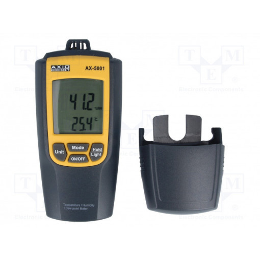 AX-5001; Meter: thermo-hygrometer; LCD,with a backlit; Sampling: 1x/s; AXIOMET