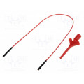 AX-CP-06-R; Clip-on probe; pincers type; 2A; 60VDC; red; Grip capac: max.2mm; AXIOMET