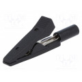 ; Crocodile clip; 10A; 60VDC; black; Overall len: 41.5mm; AXIOMET