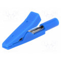 ; Crocodile clip; 10A; 60VDC; blue; Overall len: 41.5mm; AXIOMET
