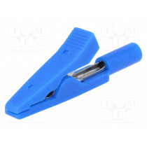 ; Crocodile clip; 10A; 60VDC; blue; Overall len: 41.5mm; AXIOMET ; Crocodile clip; 10A; 60VDC; blue; Overall len: 41.5mm; AXIOMET