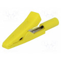 ; Crocodile clip; 10A; 60VDC; yellow; Overall len: 41.5mm; AXIOMET