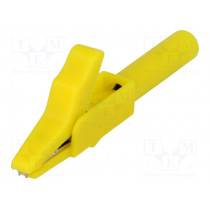 ; Crocodile clip; 15A; yellow; Grip capac: max.12mm; Contacts: brass; AXIOMET ; Crocodile clip; 15A; yellow; Grip capac: max.12mm; Contacts: brass; AXIOMET