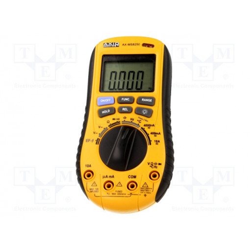AX-MS8250; Digital multimeter; LCD 3,75 digit (3999) 18mm,with a backlit; AXIOMET AX-MS8250; Digital multimeter; LCD 3,75 digit (3999) 18mm,with a backlit; AXIOMET