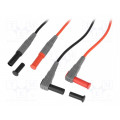 AX-TLS-005A; Set of test leads; Inom: 10A; Len: 1m; red and black; AXIOMET