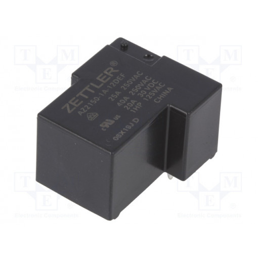 AZ2150-1A-12DEF; Relay: electromagnetic; SPST-NO; Ucoil: 12VDC; 40A; Series: AZ2150; ZETTLER AZ2150-1A-12DEF; Relay: electromagnetic; SPST-NO; Ucoil: 12VDC; 40A; Series: AZ2150; ZETTLER
