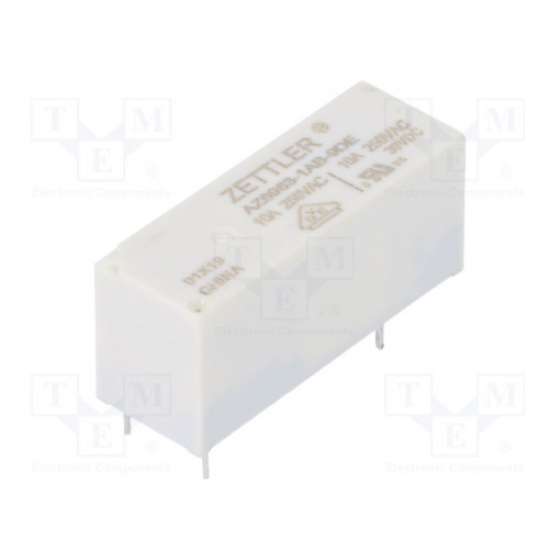 AZ6963-1AB-9DE; Relay: electromagnetic; SPST-NO; Ucoil: 9VDC; 10A/250VAC; 10A; ZETTLER
