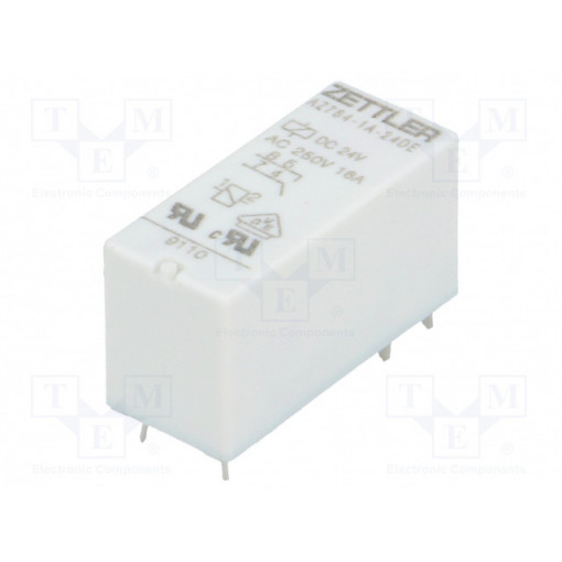 AZ764-1A-24DE; Relay: electromagnetic; SPST-NO; Ucoil: 24VDC; 16A/250VAC; 16A; ZETTLER