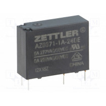 AZ9371-1A-24DE; Relay: electromagnetic; SPST-NO; Ucoil: 24VDC; 5A/277VAC; 5A/30VDC; ZETTLER