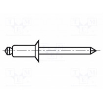 TAPK48BS/BN925; Rivet; aluminium; Rivet diam: 3.2mm; L.rivet: 11mm; BN: 925; BOSSARD
