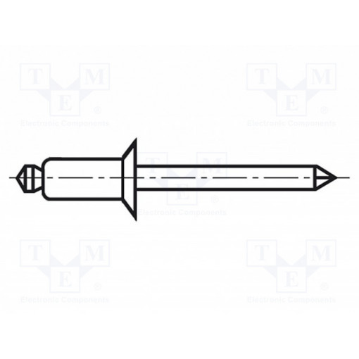 TAPK48BS/BN925; Rivet; aluminium; Rivet diam: 3.2mm; L.rivet: 11mm; BN: 925; BOSSARD