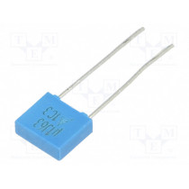B32529C0104J289; Capacitor: polyester; 100nF; 40VAC; 63VDC; Pitch: 5mm; ±5%; EPCOS