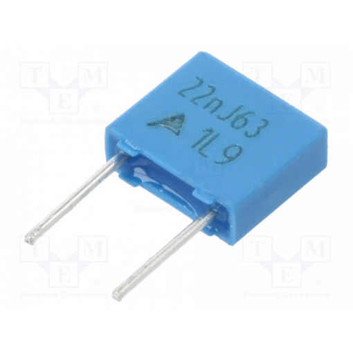 B32529C0223J000; Capacitor: polyester; 22nF; 40VAC; 63VDC; Pitch: 5mm; ±5%; -55÷125°C; EPCOS