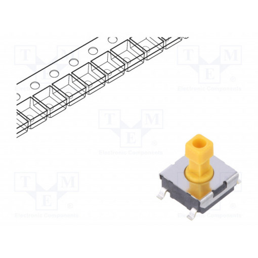 B3FS1052P; Microswitch TACT; SPST-NO; Pos: 2; 0.05A/24VDC; SMT; none; 1.47N; OMRON OCB