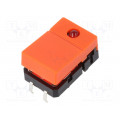 B3J2200; Switch: keypad; Pos: 2; SPST-NO; 0.05A/24VDC; orange; LED; THT; 1.27N; OMRON OCB