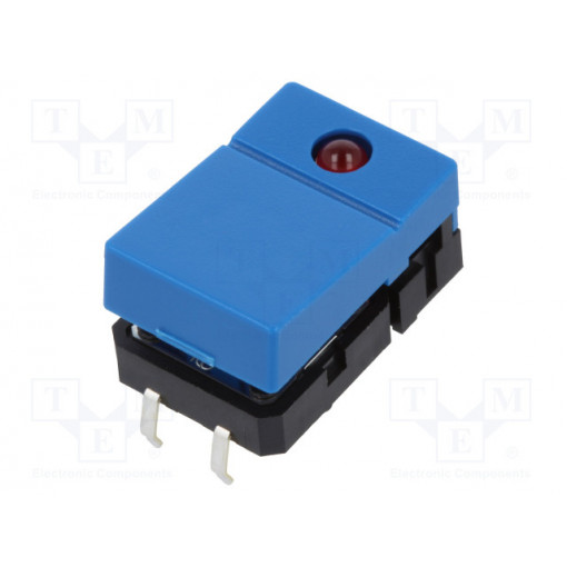 B3J2400; Switch: keypad; Pos: 2; SPST-NO; 0.05A/24VDC; blue; LED; THT; 1.27N; OMRON OCB