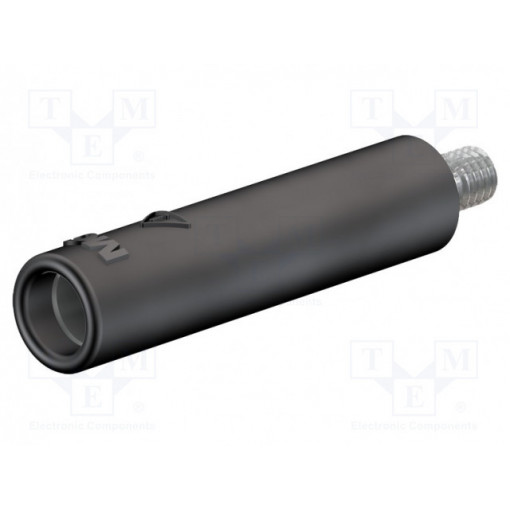 23.1031-21; Socket; 4mm banana; 32A; black; nickel plated; screw; insulated; STÄUBLI