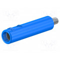 23.1031-23; Socket; 4mm banana; 32A; blue; nickel plated; screw; insulated; STÄUBLI