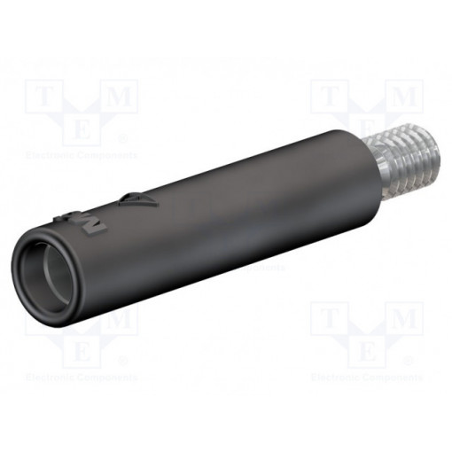 23.1033-21; Socket; 4mm banana; 32A; black; nickel plated; screw; insulated; STÄUBLI