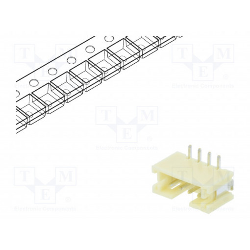 B4B-PH-SM4-TBT; Socket; wire-board; male; PH; 2mm; PIN: 4; pick and place; SMT; 100V; JST