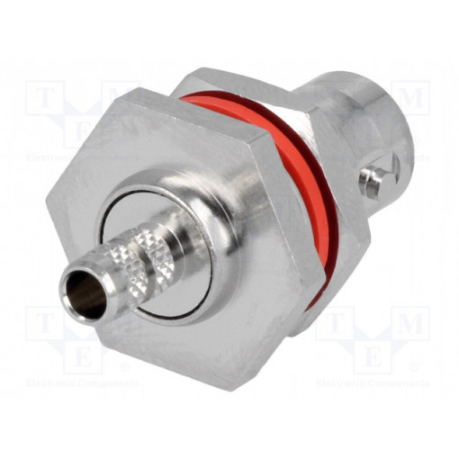 B6421A1-NT3G-1-50; Socket; BNC; female; straight; 50Ω; crimped; for panel mounting; AMPHENOL