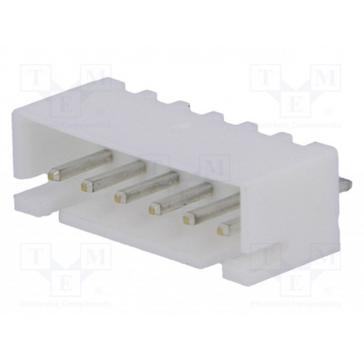 B6B-XH-A; Wire-board; socket; male; XH; 2.5mm; PIN: 6; THT; 250V; 3A; -25÷85°C; JST