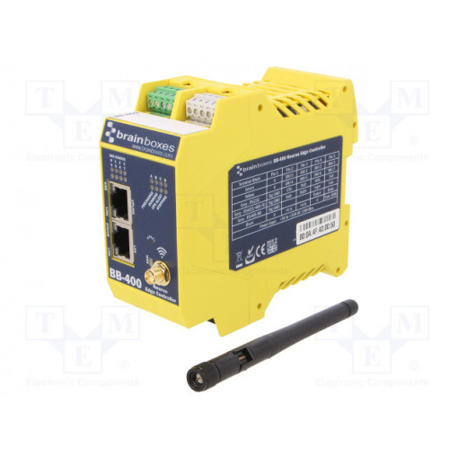 BB-400; Industrial module: Ethernet controller; Number of ports: 3; IP20; BRAINBOXES BB-400; Industrial module: Ethernet controller; Number of ports: 3; IP20; BRAINBOXES