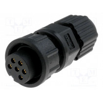 LTWBD-06BFFA-LL7001; Plug; Connector: circular; size B; female; PIN: 6; w/o contacts; AMPHENOL