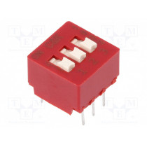 BD03; Switch: DIP-SWITCH; Poles number: 3; 0.1A/50VDC; Pos: 2; -40÷85°C; C&K