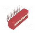 BD09AV; Switch: DIP-SWITCH; Poles number: 9; 0.1A/50VDC; Pos: 2; -40÷85°C; C&K BD09AV; Switch: DIP-SWITCH; Poles number: 9; 0.1A/50VDC; Pos: 2; -40÷85°C; C&K