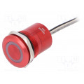 MC25MORGR; Switch: capacitive; Pos: 2; SPST-NO; 0.01A/12VDC; IP68; OFF-(ON); BULGIN