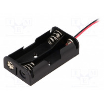 BH-321-2A; Holder; Leads: cables; Size: AA,R6; Batt.no: 2; Colour: black; 150mm; COMF BH-321-2A; Holder; Leads: cables; Size: AA,R6; Batt.no: 2; Colour: black; 150mm; COMF